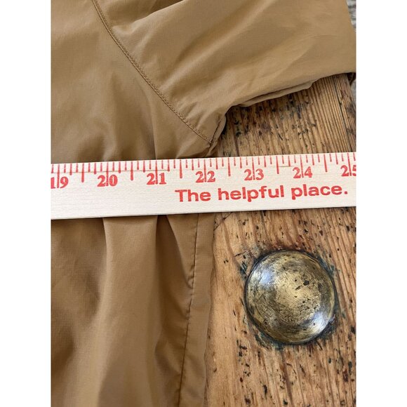 Salty Crew Technical Mens Hooded Jacket Large Yellow Brown Lightweight Polyester - Picture 6 of 7